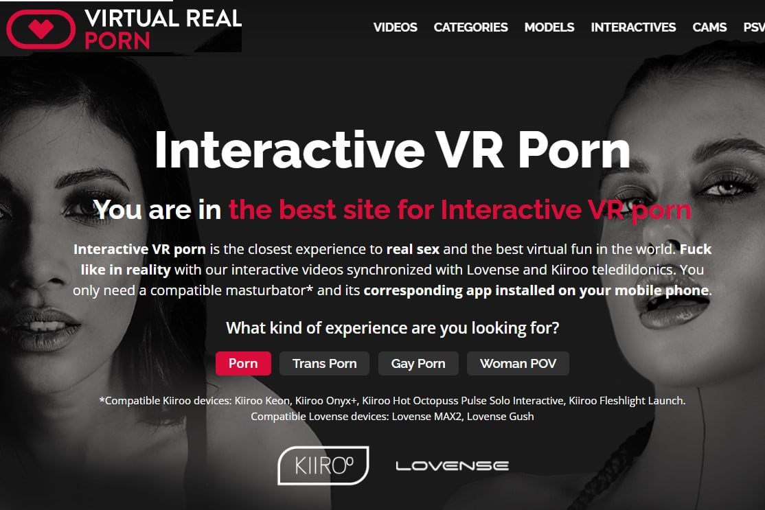 virtual real porn offers videos compatible with interactive toys